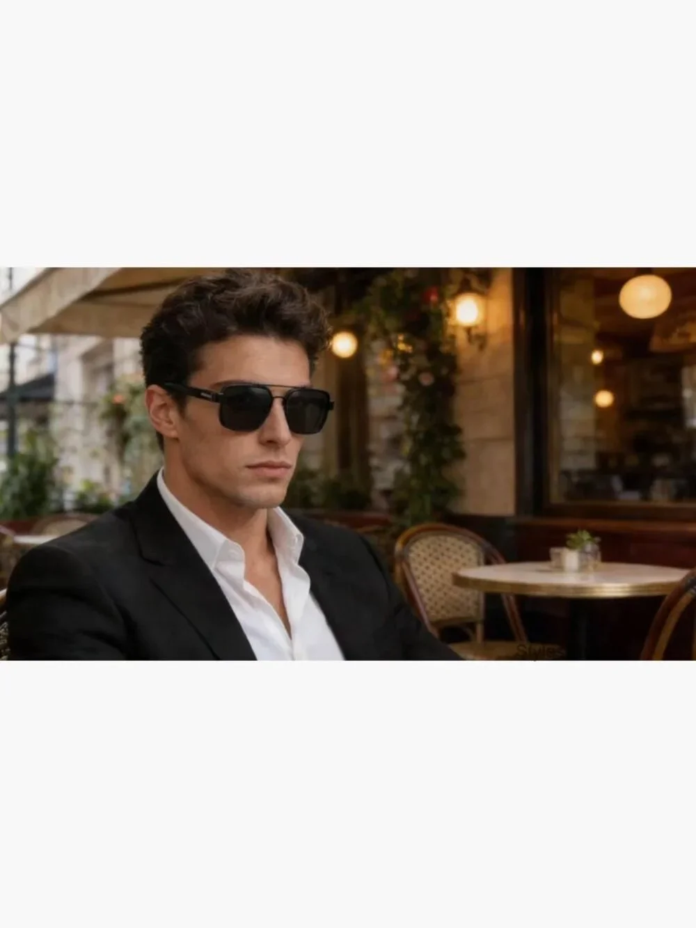 Square Aviator Sunglasses Polarized UV400 Double Bridge Metal Frame